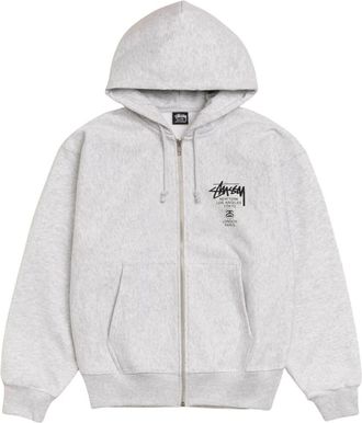 St&uuml;ssy Zip-through Sweatshirt - Heren - Vesten met rits - Grijs - L - Hoodies & sweatvesten