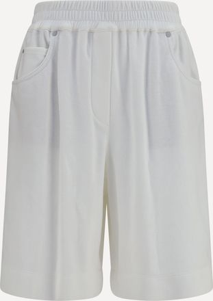 Brunello Cucinelli Shorts in cotone piquet Woman 40