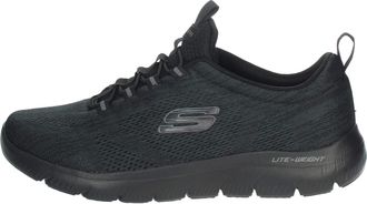 Skechers Summits LOUVIN Men,Men&acute;s Trainers,Low Shoe,Sports Shoe,Loafer,Elastic,Breathable,Width: Regular,Removable Insole,Schwarz,44 EU / 9.5 UK