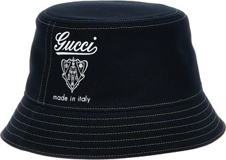 Gucci GU310106BM Cotton Bucket Hat - Navy