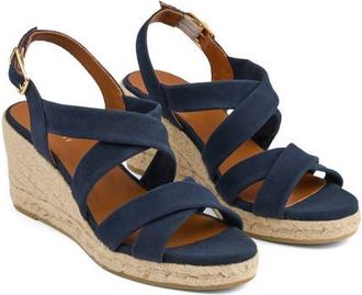 L.k. Bennett Mariana Slingback Espadrille Platform Wedge Sandal in Navy at Nordstrom, Size 10Us