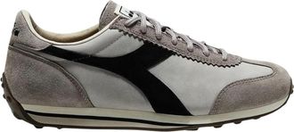 Diadora Rally Waxed - Heren - Sneakers - Grijs - 43 EU - Leer - Schoenen