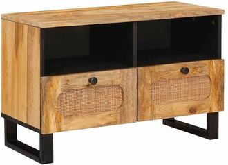 vidaXL Mueble De Tv Marr&oacute;n 70 X 33 X 46 Cm Madera De Mango Maciza Vidaxl