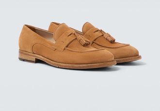 Eleventy Tasseled suede penny loafers