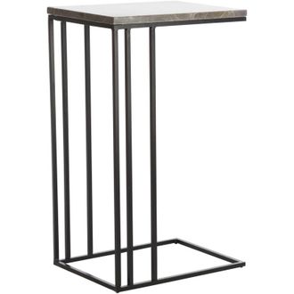 Light & Living Light&living - Mesa Auxiliar Roshan De Metal Marr&oacute;n M&aacute;rmol Negro