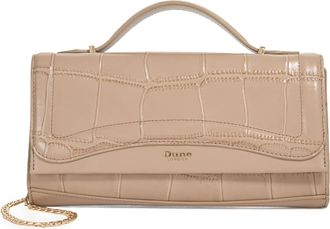 Dune London Womens Accessories Edited - Top Handle Snake-Effect Bag - Grey Leather - One Size