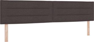 vidaXL LED Headboard with LED Strip Lights Dark brown 200 cm Fabric vidaXL
