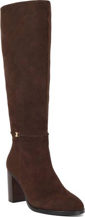 Dune London Womens Ladies Starlling - Knee-High Block Heel Boots - Brown Leather - Size UK 8
