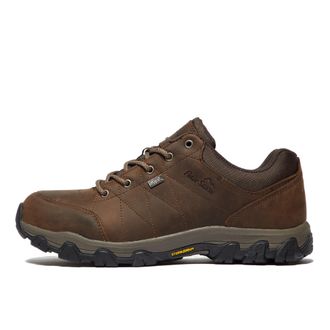 Peter Storm Mens Lindale Leather Waterproof Walking & Hiking Shoes with StormGrip Outsole - Brown - Size UK 12