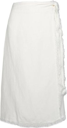 H&eacute;st Witte Linnen Rok Alyssum - Dames - Midirokken - Wit - L - Linnen - Rokken