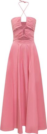 Actualee Gowns, female, Pink, Size: M Cut-out Maxi Dress