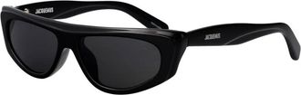 Jacquemus Casco Zonnebril - unisex - Zonnebrillen - Zwart - 55 MM - Nylon - Accessoires