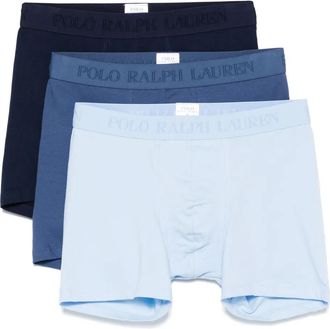 Polo Ralph Lauren Set 3 boxer con banda logo - Blu