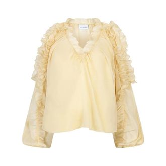 Dante6 Harmony Boho Chiffon Top - Dames - Blouses & Shirts - Geel - Maat: S Chiffon