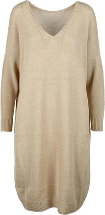 Fabiana Filippi Knit Dress Cotton Linen Polyester - Beige