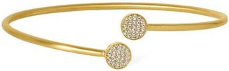 Dean Davidson Mirabeaux Pav&eacute; Twist Bangle in White Cz/gold at Nordstrom