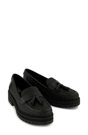 Toms Cara Platform Tassel Loafer in Black at Nordstrom, Size 6.5