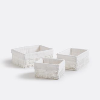 La Redoute Interieurs Set van 3 rechthoekige papieren manden, Papeli