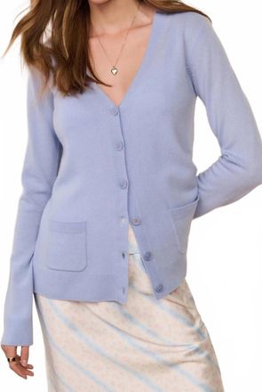 LoveShackFancy Amarosa V-Neck Cardigan In Ocean Wave
