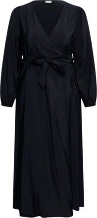 Kaffe Curve Wikkeljurk - Dames - Wikkelkleedje - Blauw - XL - Kleedjes