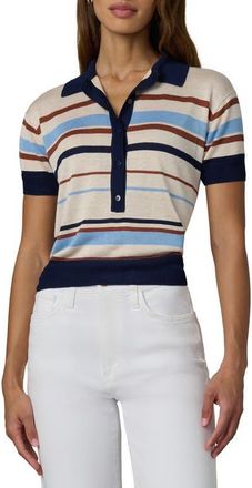 Joe's The Stella Polo Sweater in Oatmeal Azure Multi at Nordstrom, Size X-Small