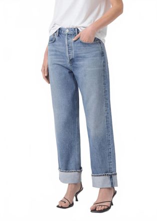 A Gold E Fran Low Slung Straight Jeans In Invention