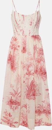 Zimmermann Waverly floral cotton bustier dress