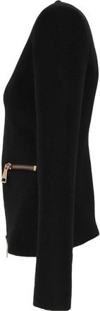 Elisabetta Franchi Zip-Detail Viscose Cardigan - Black