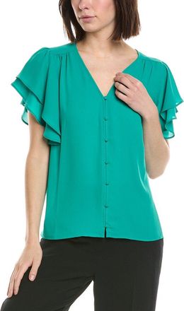 CeCe by Cynthia Steffe Cece Double Flutter Shirred Shoulder Blouse