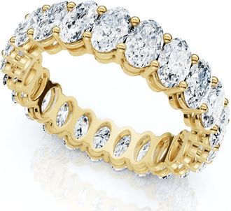 Pompeii3 5 1/2CT Oval Diamond Eternity Ring White Yellow Rose Gold or Platinum Lab Grown
