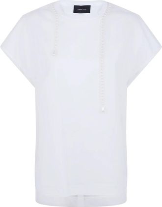 Simone Rocha Layered Liquid Smock T-Shirt - Dames - T-shirts - Wit - S - Tops