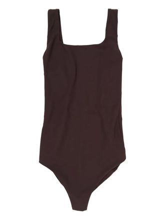 Jil Sander square-neck swimsuit - Brown