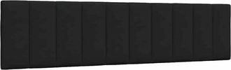vidaXL Cabecero De Cama Acolchado Tela Negro 200 Cm Vidaxl