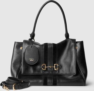 Gucci Paparazzo Medium Top Handle Bag, Black, Leather