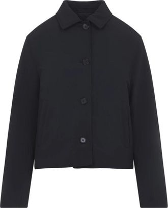 Jil Sander Cropped Sportjas - Dames - Zomerjassen - Blauw - XS - Jassen