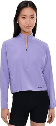 Mountain Hardwear Sunshieldtm Half Zip Womens Clothing Harbor Violet : LG, Elastane/Nylon