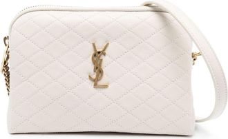 Saint Laurent Gaby quilted-leather crossbody bag - women - Lamb Skin - One Size - Neutrals