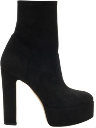 Casadei Patty Arceus Enkellaars - Dames - Laarzen met Hak - Zwart - 39 EU - Polyester - Schoenen