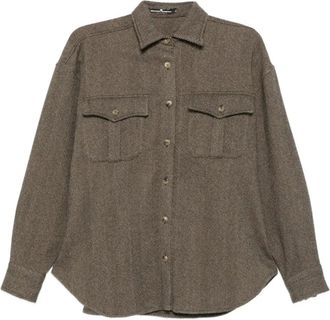 Ermanno Scervino Camicia con motivo pied-de-poule - Marrone