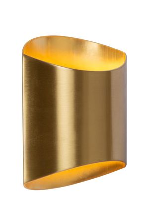 Lucide L&aacute;mpara de pared de aluminio 1xG9, oro mate / lat&oacute;n
