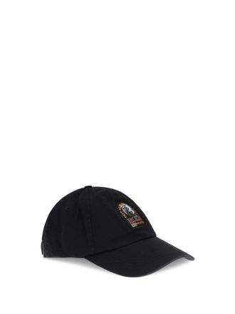 Parajumpers Mens Baseball Cap Leod With Logo Black Cotton Hats E Hairbands