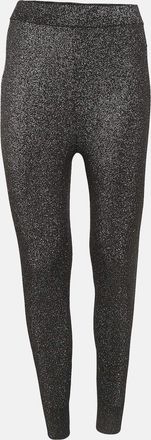Alexander Wang Black/metallic Lurex Knit Leggings