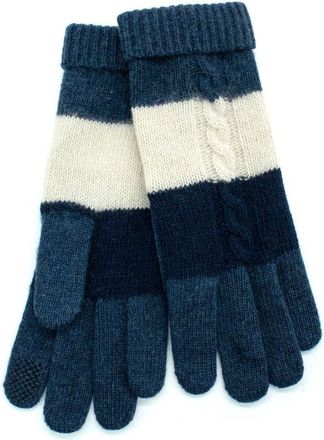 Portolano Striped Cashmere Tech Gloves in Navy Blue at Nordstrom Rack
