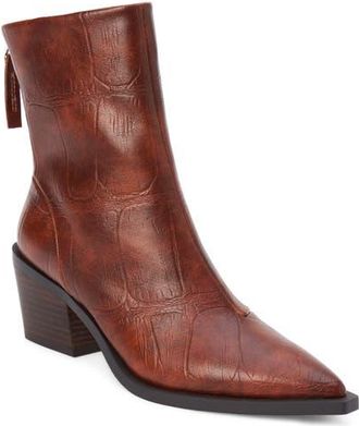 Matisse Footwear Matteo Croc Embossed Faux Leather Boot in Brown Croc at Nordstrom, Size 10
