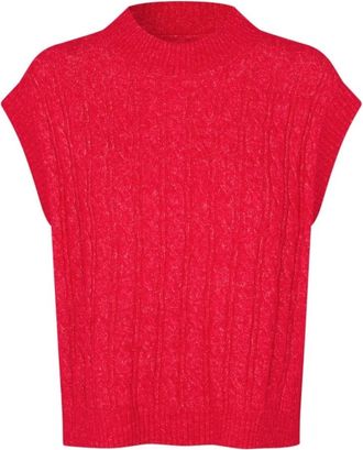 Lollys Laundry Gilet - - Knitwear - Donna - Rosso - XS