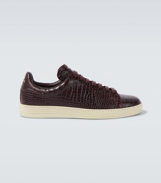 Tom Ford Warwick croc-effect leather sneakers