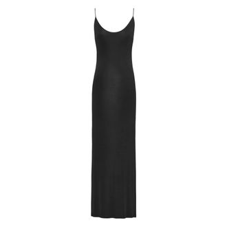 Saint Laurent Kleedjes, Dames, Zwart, M, Cassandre Chain Backless Dress
