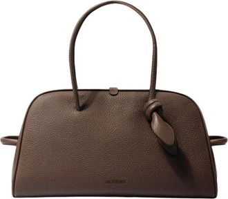 Jacquemus Borsa Bowling Morbida - Dames - Schoudertassen - Bruin - ONE Size - Leer - Tassen