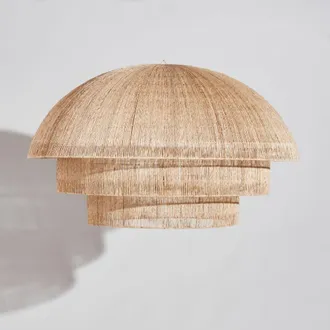 Maisons du monde L&aacute;mpara de techo no electrificada con 3 c&uacute;pulas de yute