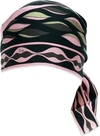 Pucci Dune Print Silk Bandeau Triangle - unisex - Accessoires - Veelkleurig - Maat: ONE Size Zijde
